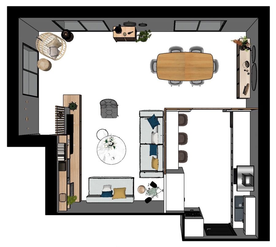 Conception de plans 3D rénovation maison, appartement, résidence, immeuble, studio - Pro.G.Kap Nantes Vendée