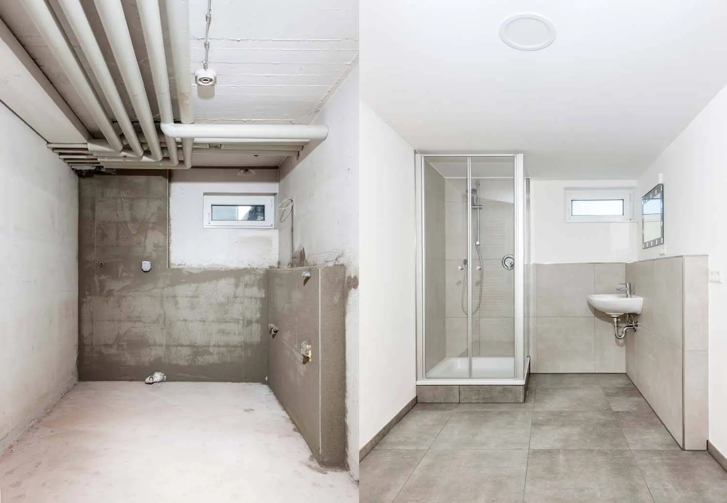 Avant / après rénovation d'une salle de bain aux Sables d'Olonne - Pro.G.Kap Nantes Vendée